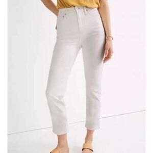 Madewell Classic Straight Jeans Tile White NWT size 28